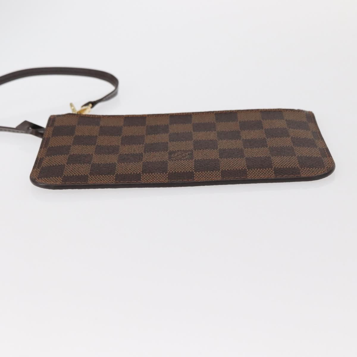 LOUIS VUITTON Damier Ebene Neverfull PM Pouch LV Auth 162258
