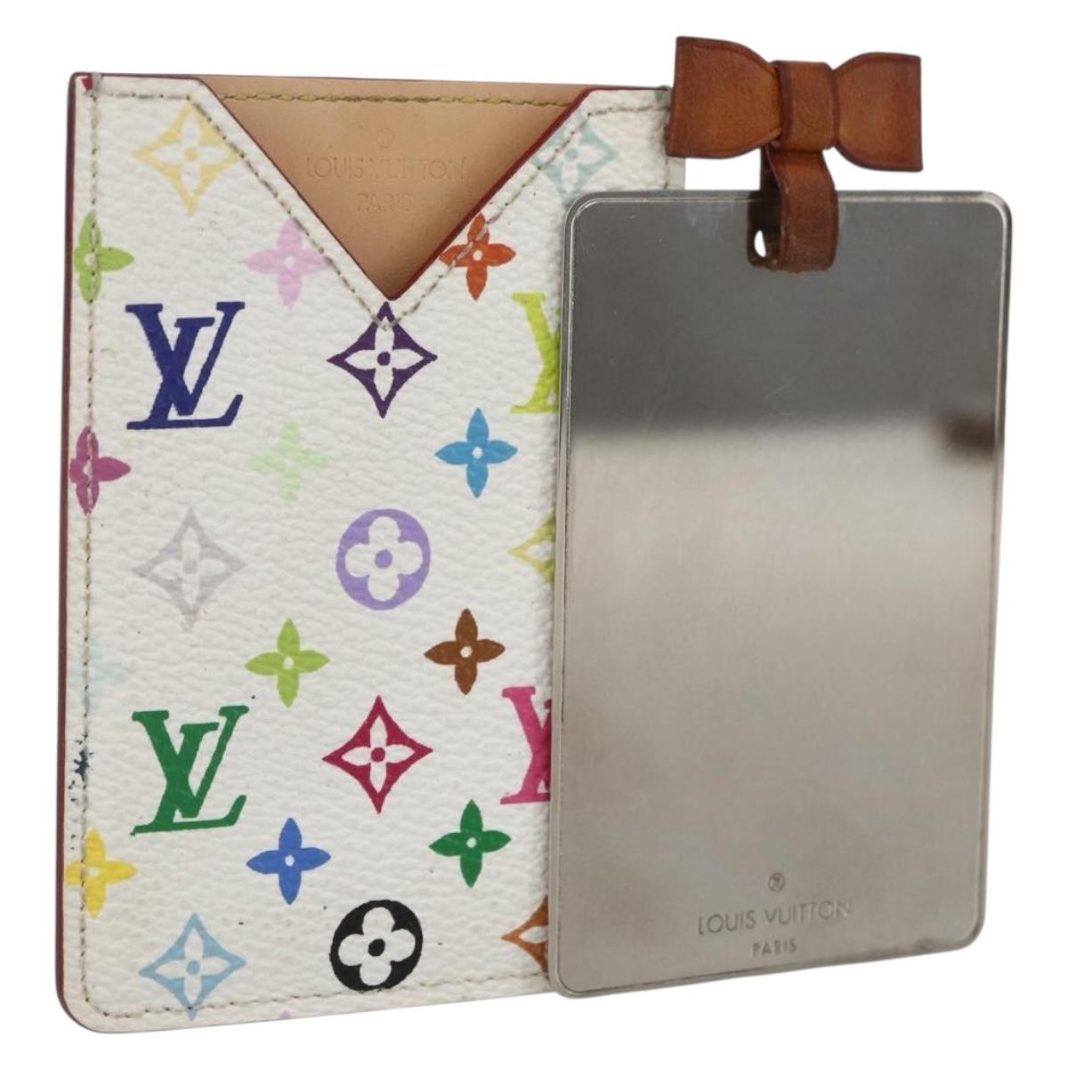 LOUIS VUITTON Monogram Multicolor Etui Miroir White M92651 LV Auth 162263V