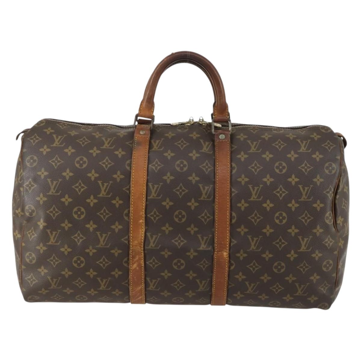 LOUIS VUITTON Monogram Keepall 50 Boston Bag M41426 LV Auth 162280