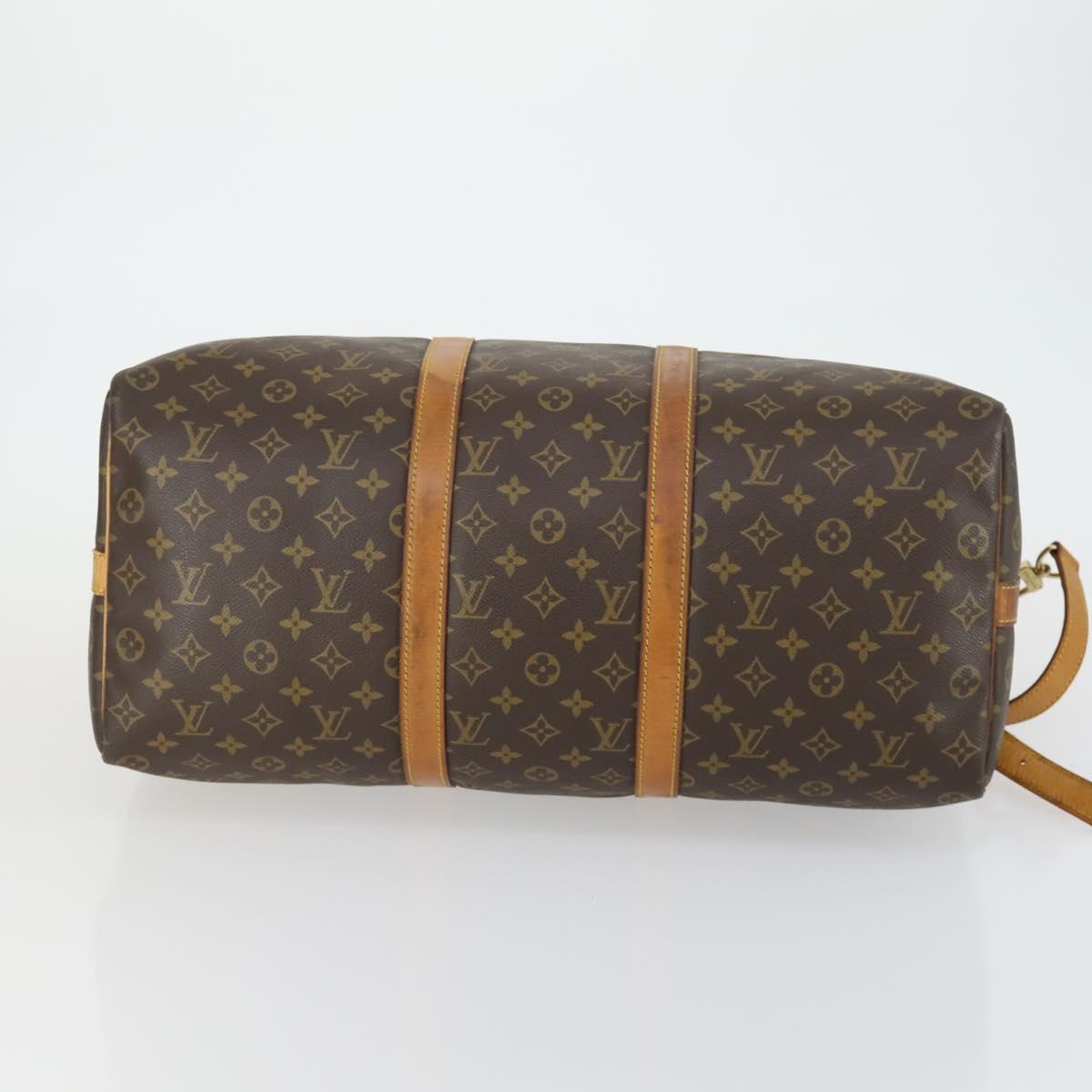 LOUIS VUITTON Monogram Keepall Bandouliere 50 Boston Bag M41416 LV Auth 162281