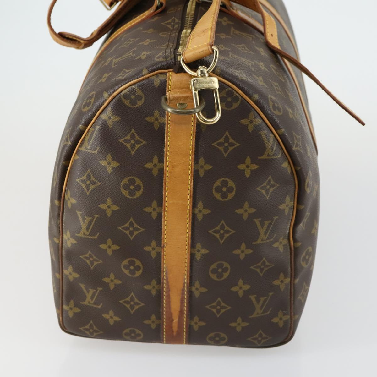 LOUIS VUITTON Monogram Keepall Bandouliere 50 Boston Bag M41416 LV Auth 162281