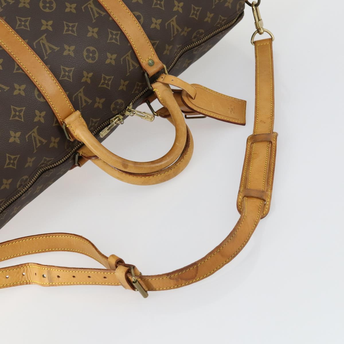 LOUIS VUITTON Monogram Keepall Bandouliere 50 Boston Bag M41416 LV Auth 162281
