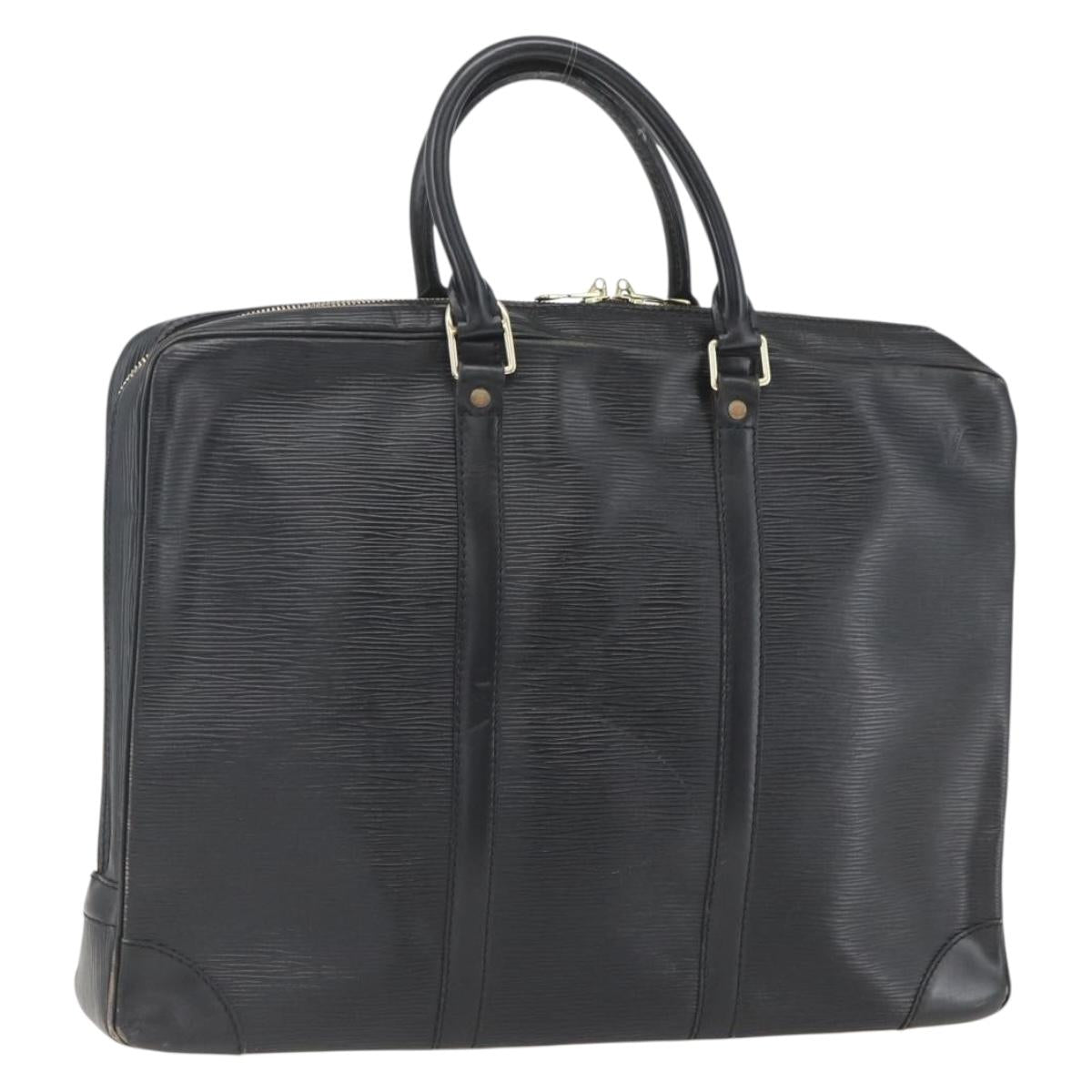 LOUIS VUITTON Epi Porte Documents Voyage Business Bag Black M40321 Auth 162287