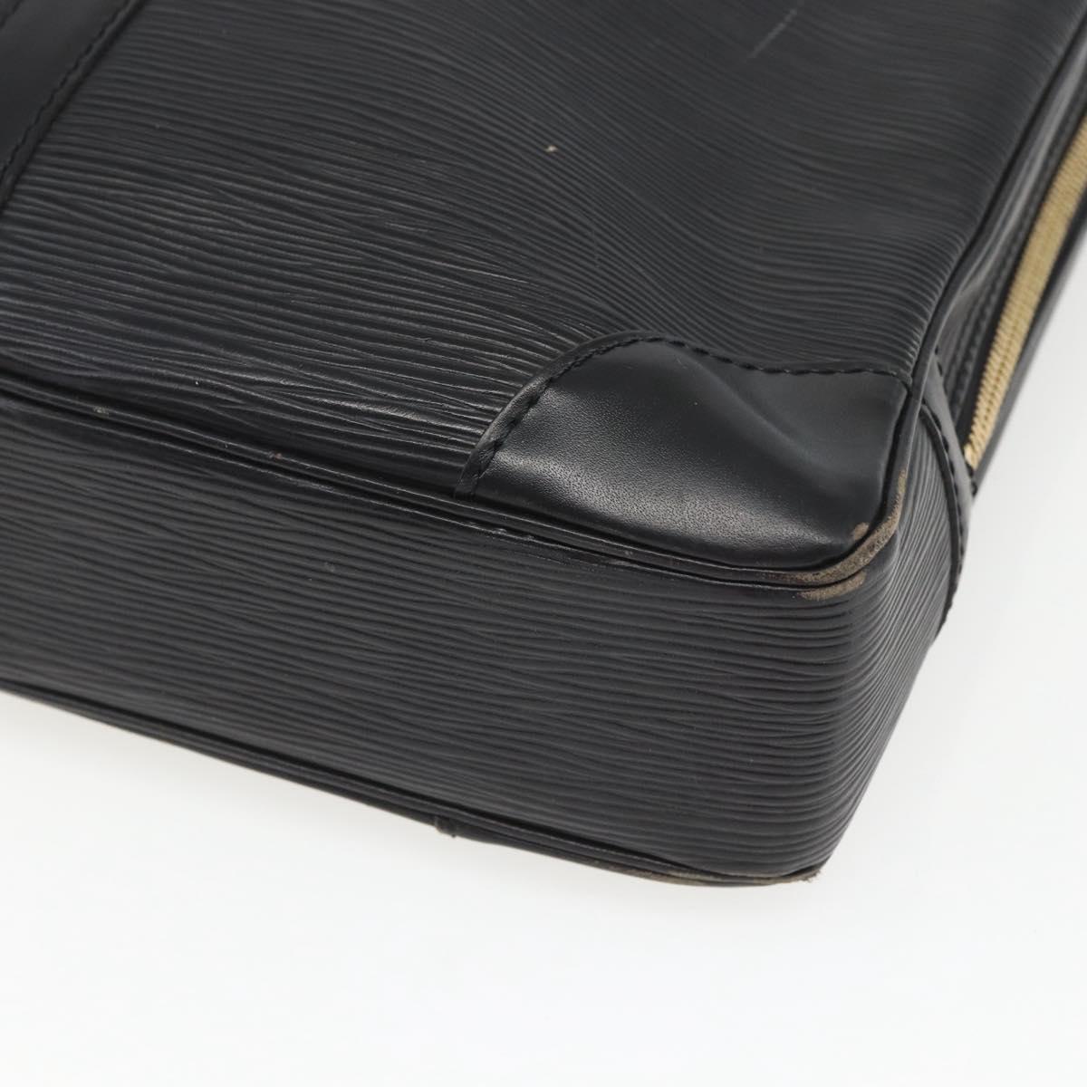 LOUIS VUITTON Epi Porte Documents Voyage Business Bag Black M40321 Auth 162287