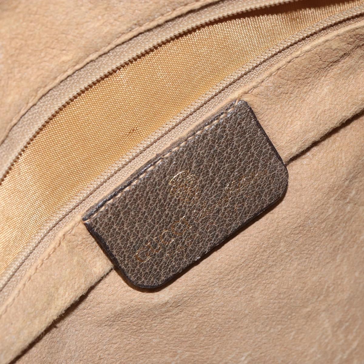 GUCCI GG Supreme Web Sherry Line Hand Bag PVC Beige 378 002 4466 Auth 162306