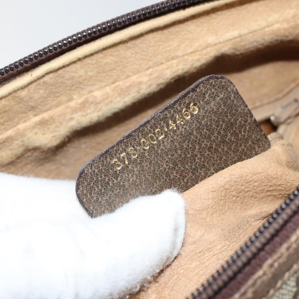 GUCCI GG Supreme Web Sherry Line Hand Bag PVC Beige 378 002 4466 Auth 162306