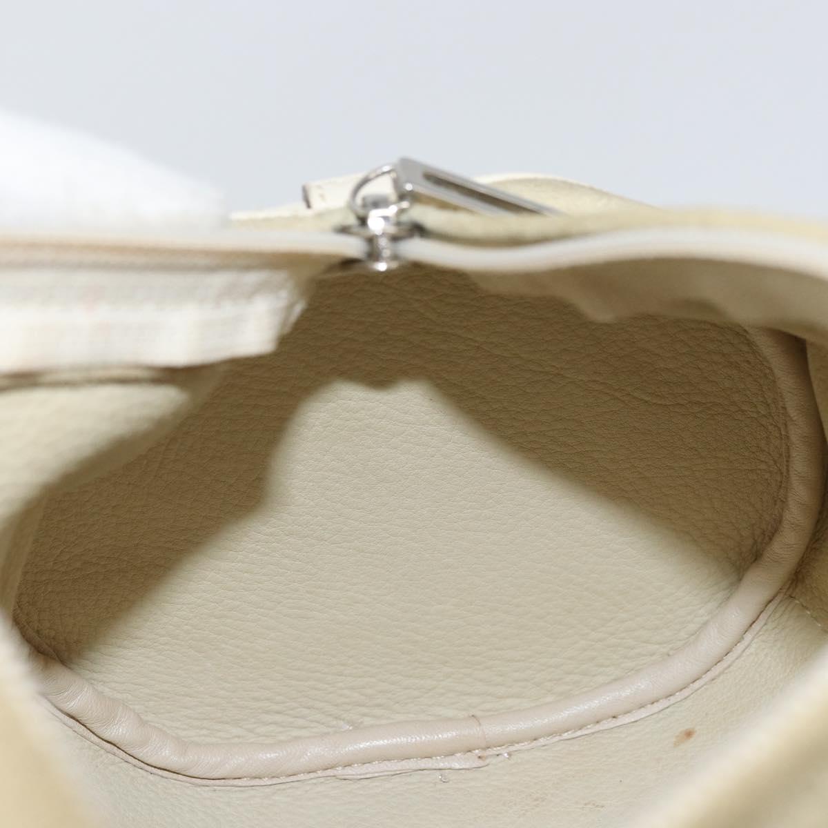 LOEWE Anagram Hand Bag Suede Beige Silver Auth 162324