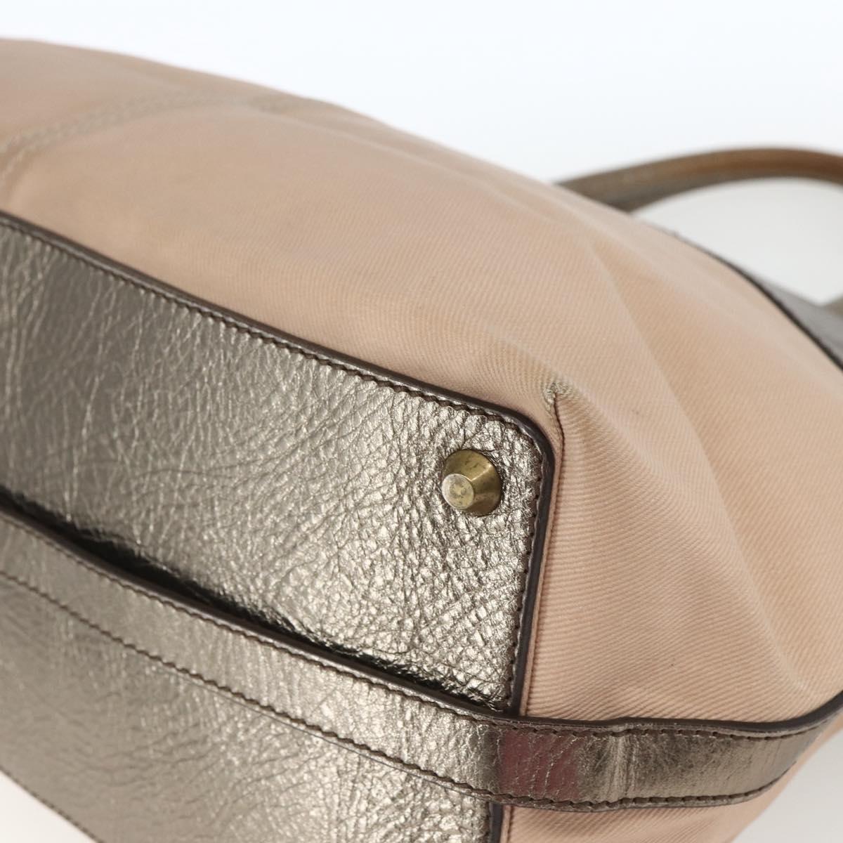 Chloe Tote Bag PVC Leather Gold Auth 162332