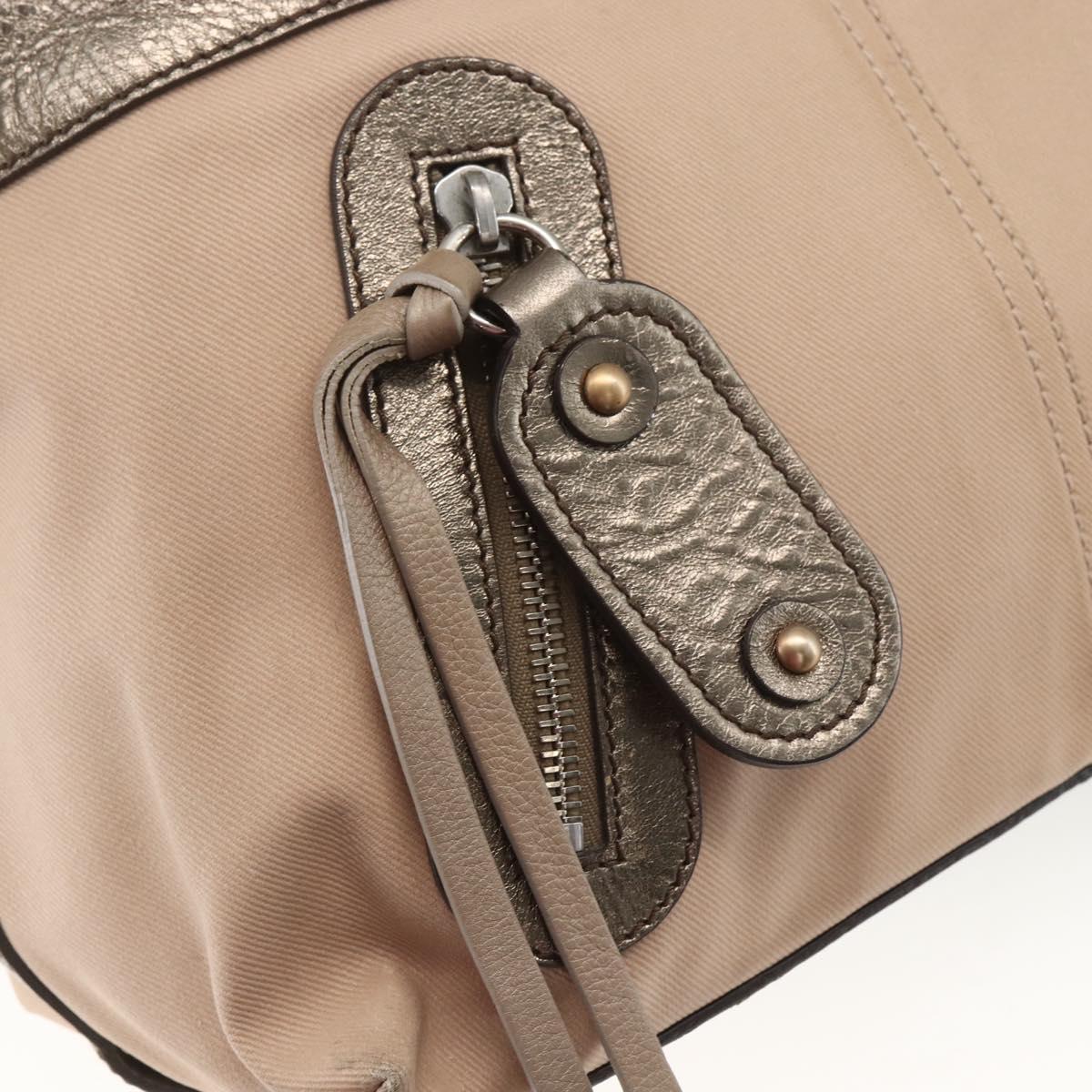 Chloe Tote Bag PVC Leather Gold Auth 162332