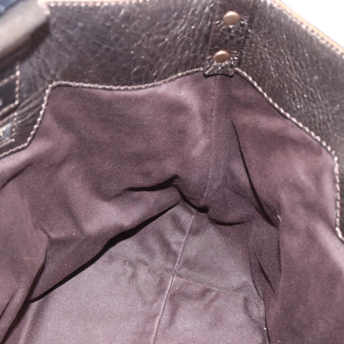 Chloe Tote Bag PVC Leather Gold Auth 162332