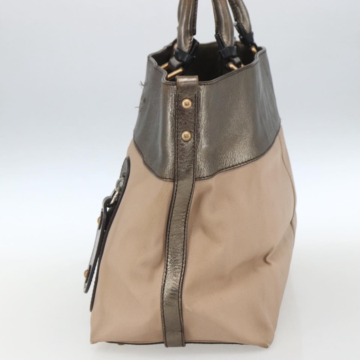 Chloe Tote Bag PVC Leather Gold Auth 162332