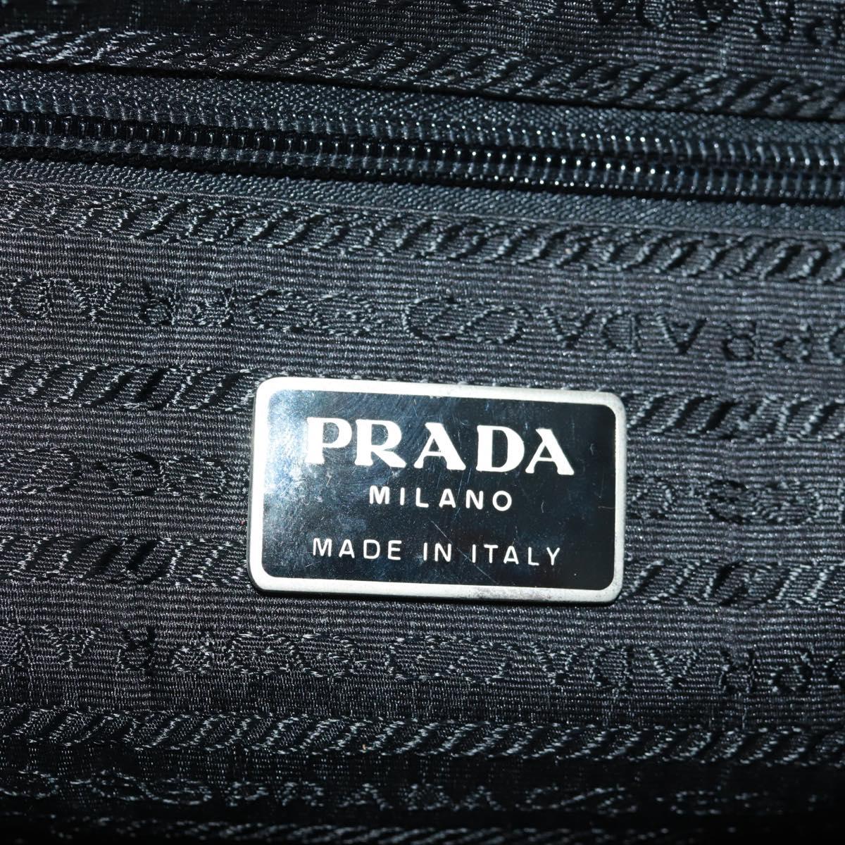 PRADA Backpack Nylon Black Silver Auth 162340A