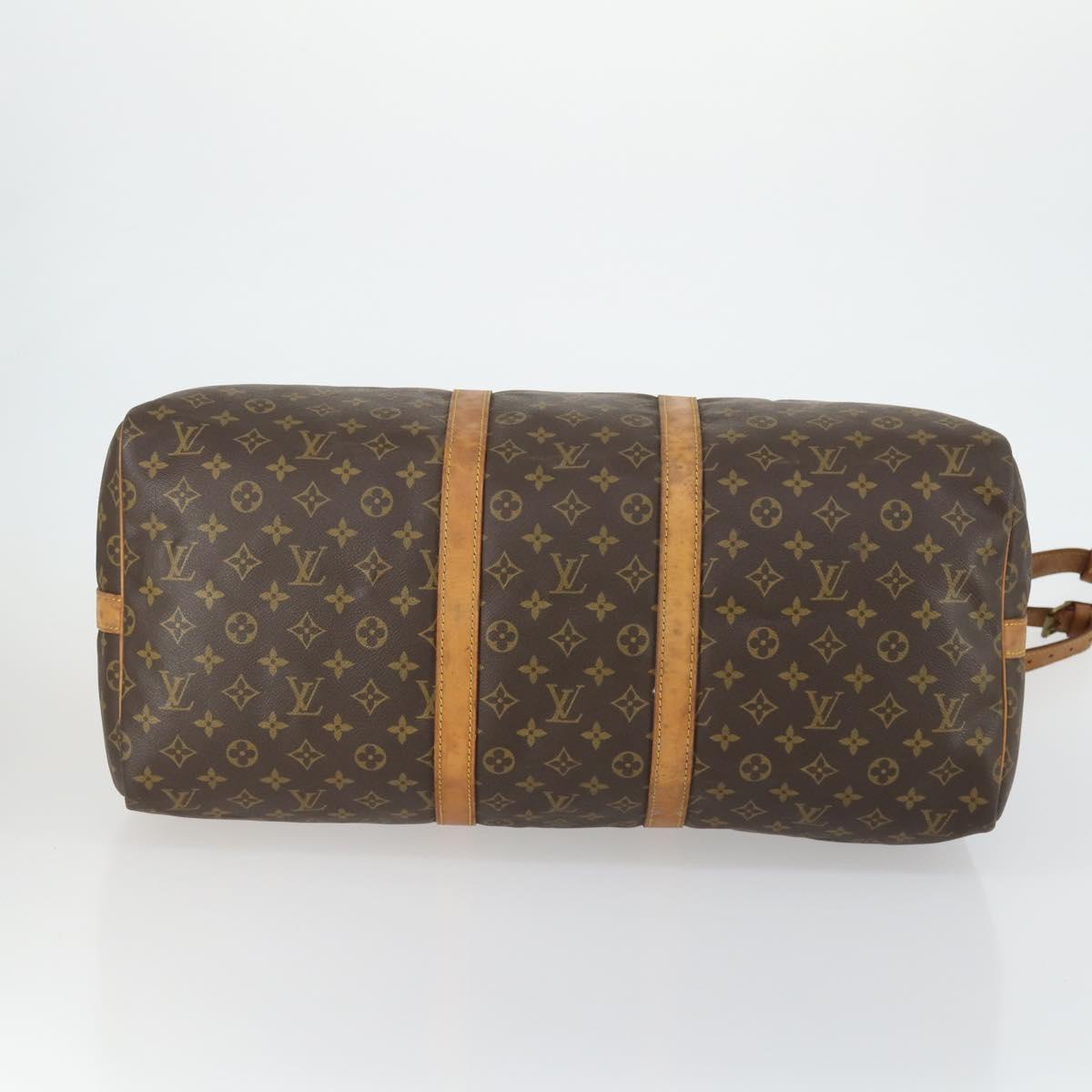LOUIS VUITTON Monogram Keepall Bandouliere 55 Boston Bag M41414 LV Auth 162347