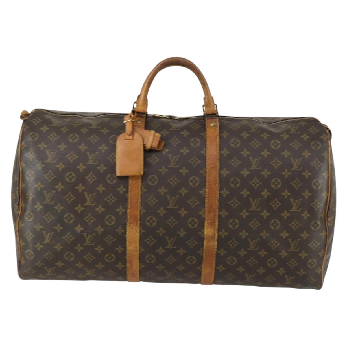 LOUIS VUITTON Monogram Keepall 60 Boston Bag M41422 LV Auth 162348