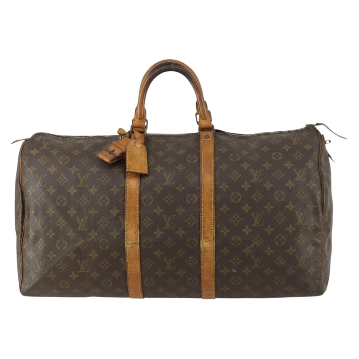 LOUIS VUITTON Monogram Keepall 55 Boston Bag Vintage M41424 LV Auth 162350
