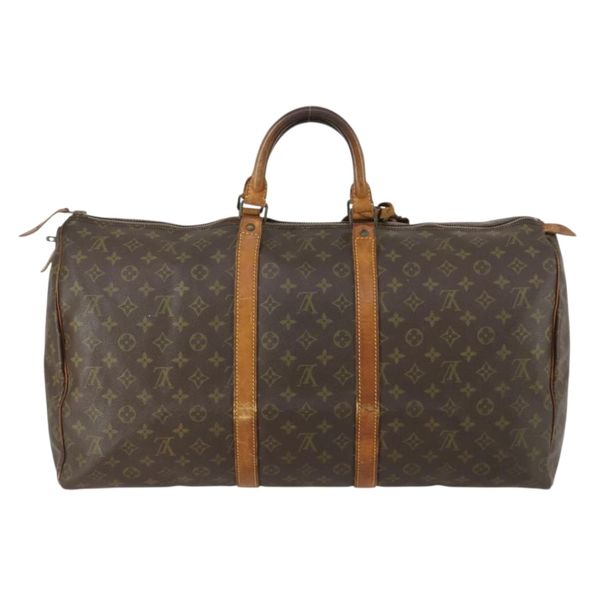LOUIS VUITTON Monogram Keepall 55 Boston Bag Vintage M41424 LV Auth 162350