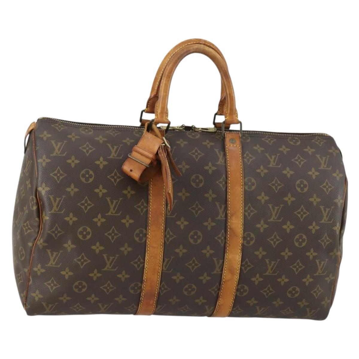 LOUIS VUITTON Monogram Keepall 45 Boston Bag M41428 LV Auth 162351