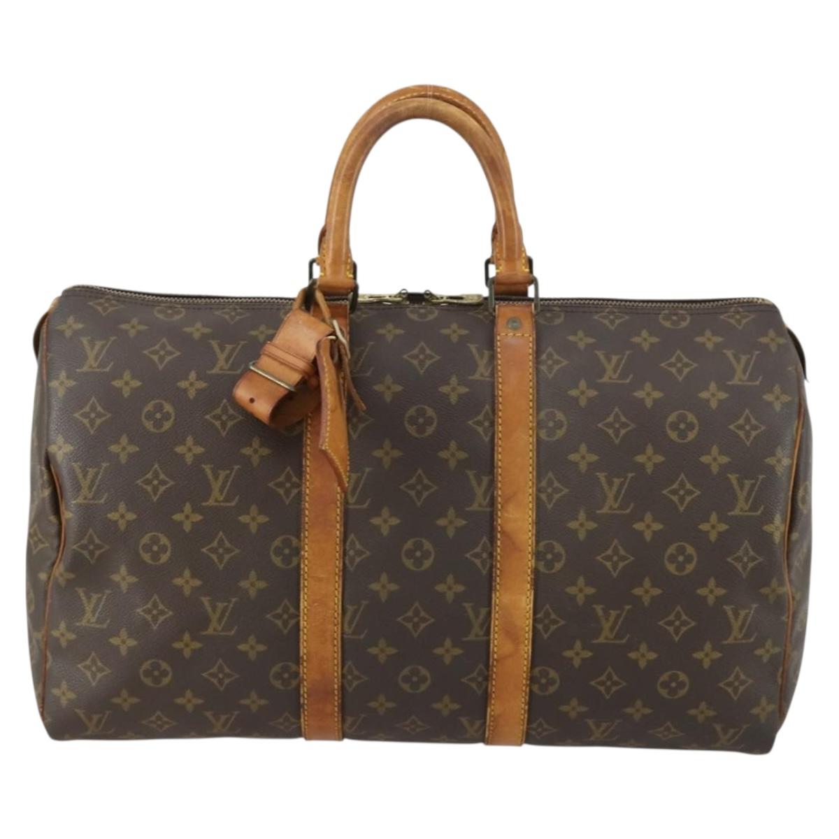 LOUIS VUITTON Monogram Keepall 45 Boston Bag M41428 LV Auth 162351