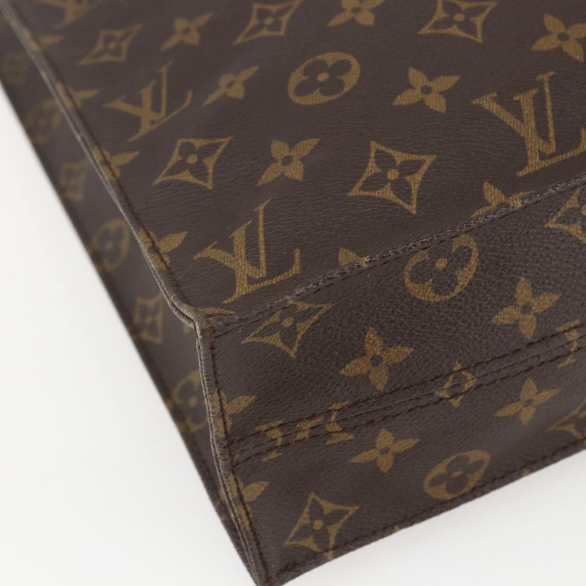 LOUIS VUITTON Monogram Sac Plat Hand Bag M51140 LV Auth 162353