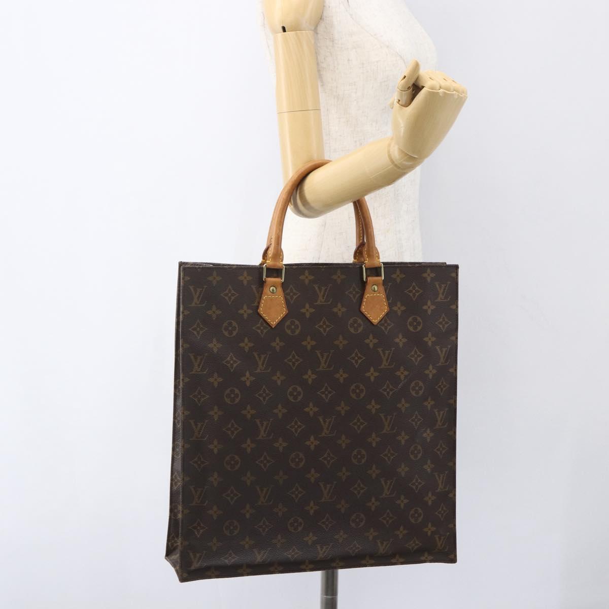 LOUIS VUITTON Monogram Sac Plat Hand Bag M51140 LV Auth 162353