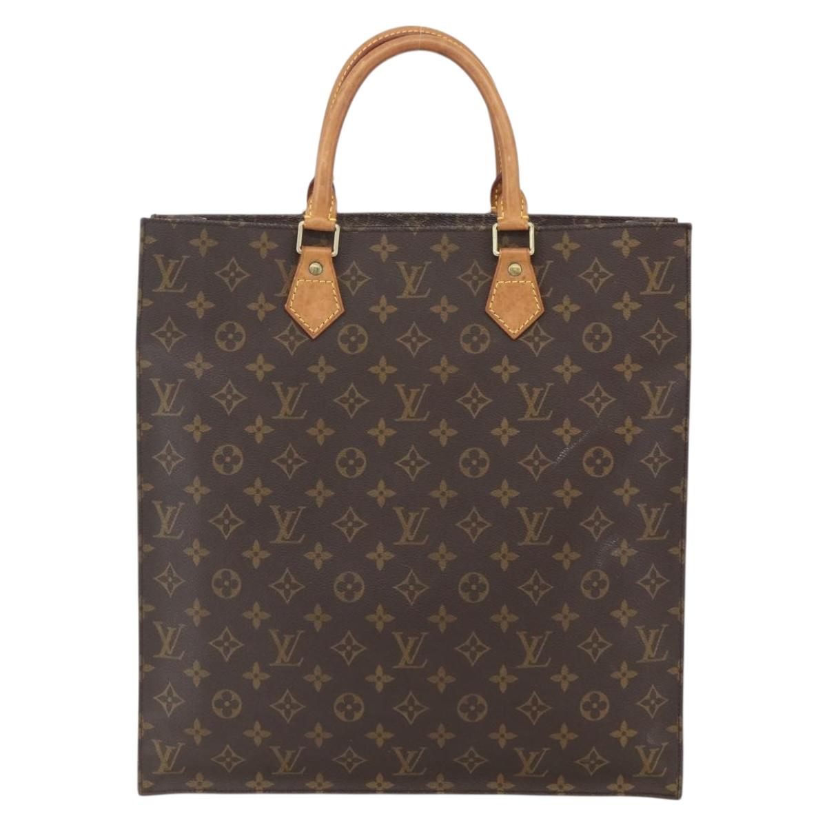 LOUIS VUITTON Monogram Sac Plat Hand Bag M51140 LV Auth 162353