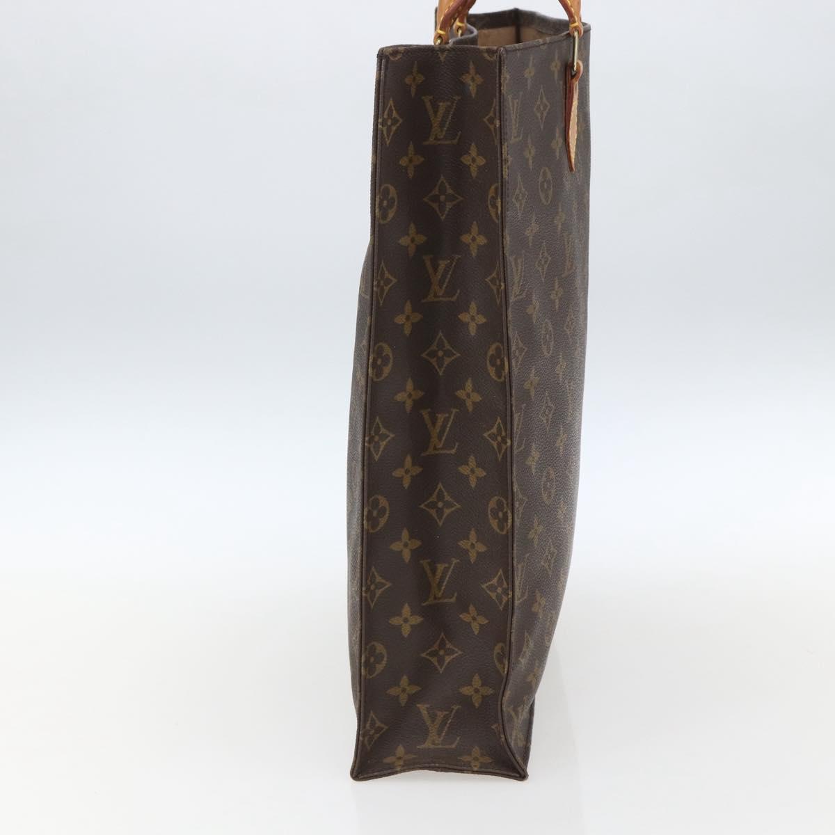 LOUIS VUITTON Monogram Sac Plat Hand Bag M51140 LV Auth 162353
