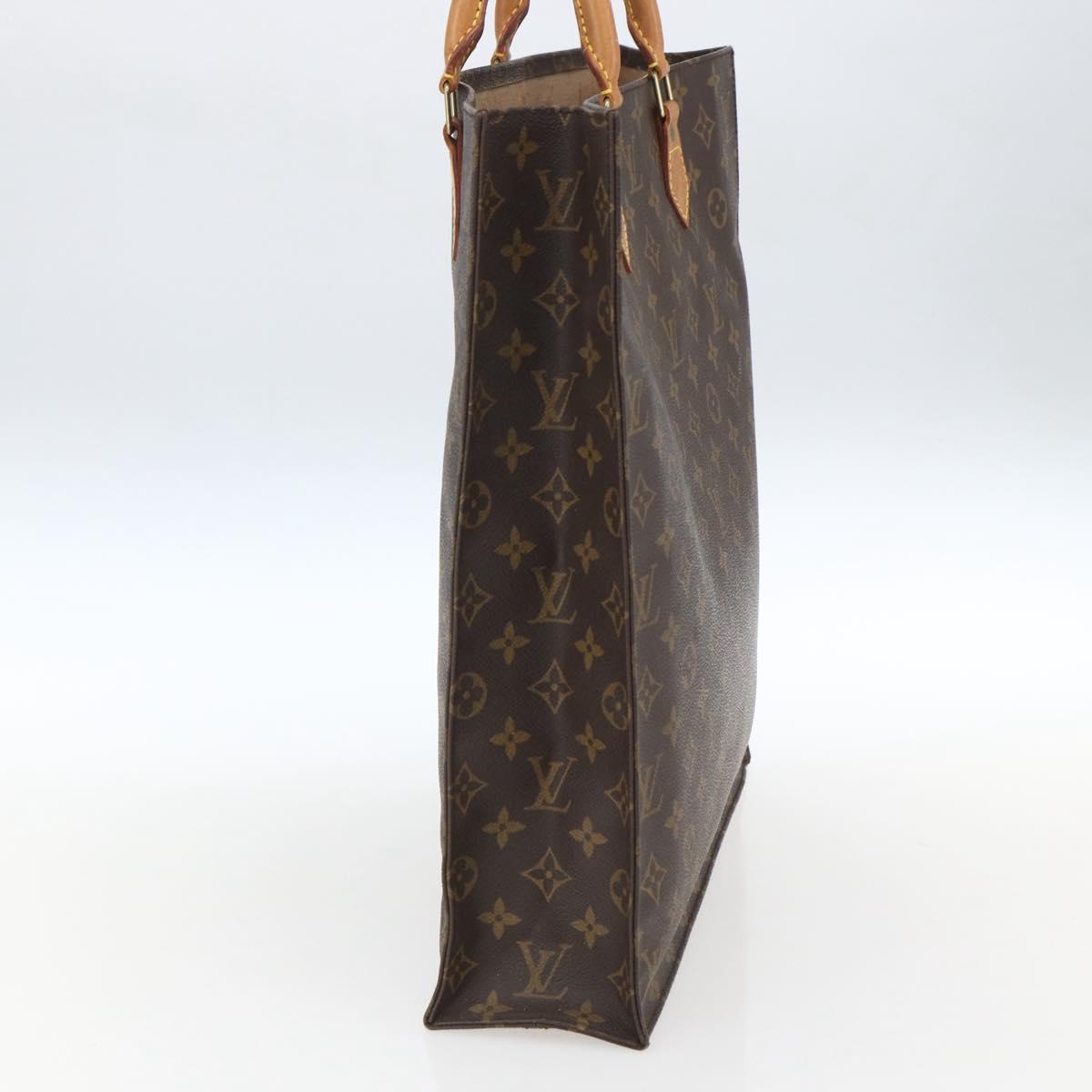 LOUIS VUITTON Monogram Sac Plat Hand Bag M51140 LV Auth 162353