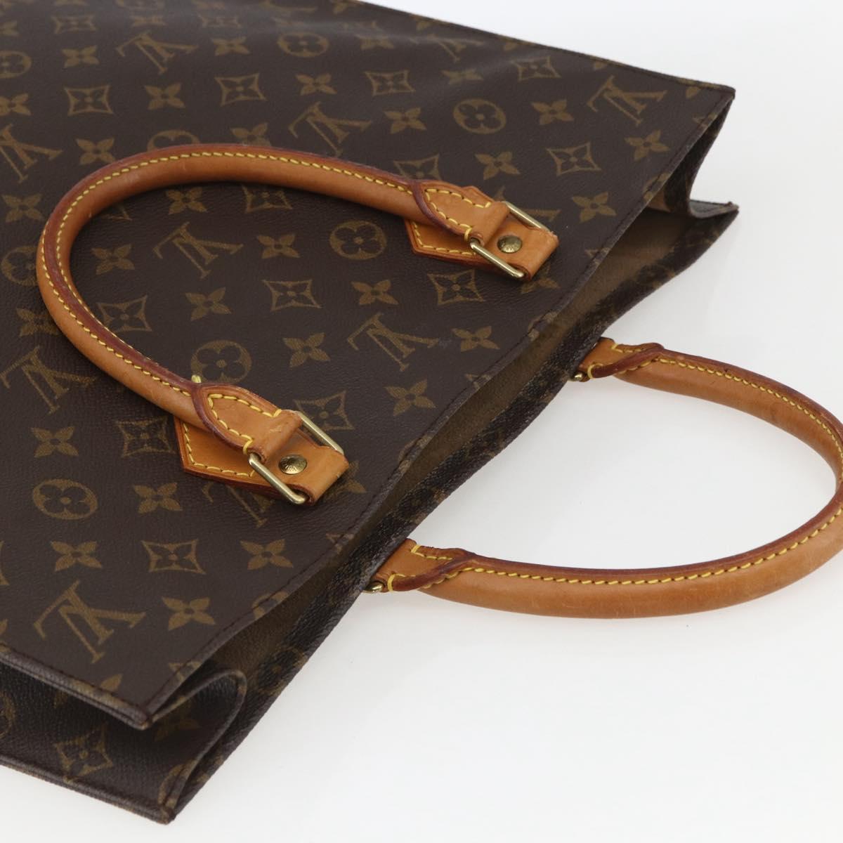 LOUIS VUITTON Monogram Sac Plat Hand Bag M51140 LV Auth 162353