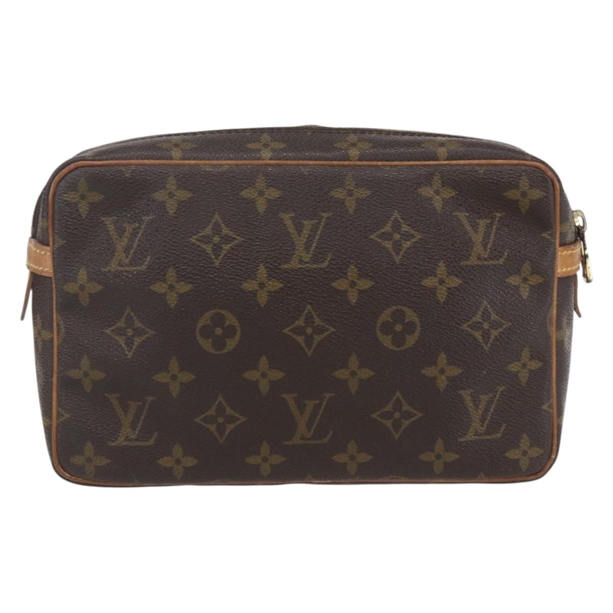 LOUIS VUITTON Monogram Compiegne 23 Clutch Bag M51847 LV Auth 162367