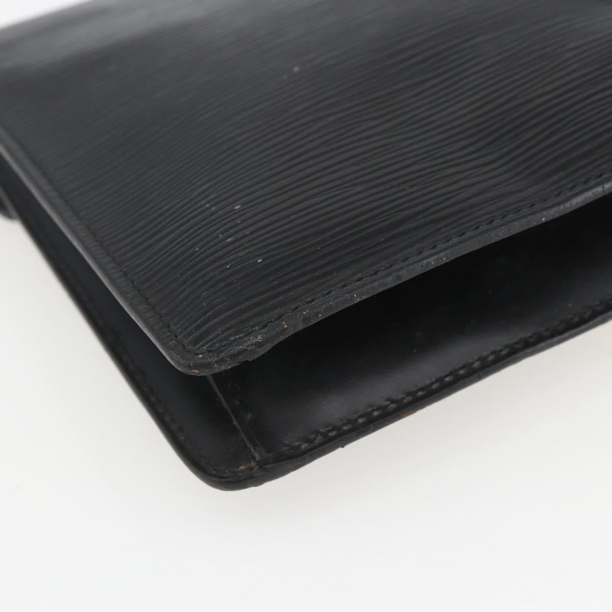 LOUIS VUITTON Epi Serie Dragonne Clutch Bag Black Noir M52612 LV Auth 162373