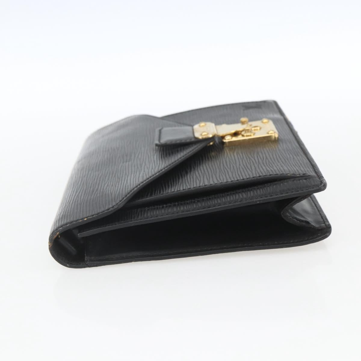 LOUIS VUITTON Epi Serie Dragonne Clutch Bag Black Noir M52612 LV Auth 162373