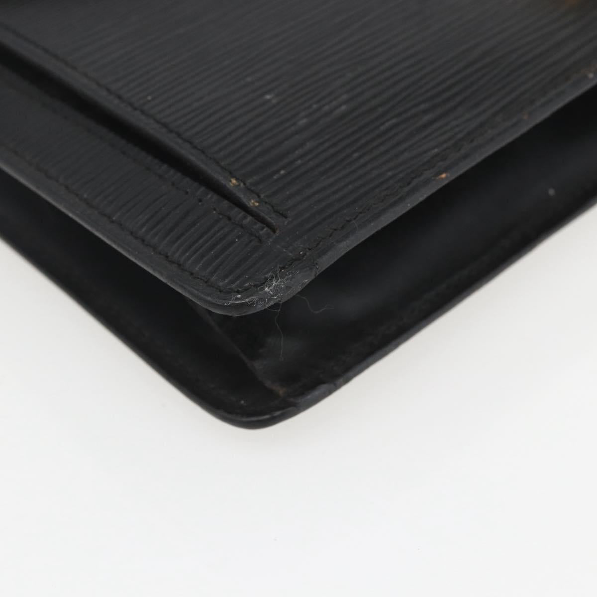 LOUIS VUITTON Epi Serie Dragonne Clutch Bag Black Noir M52612 LV Auth 162373