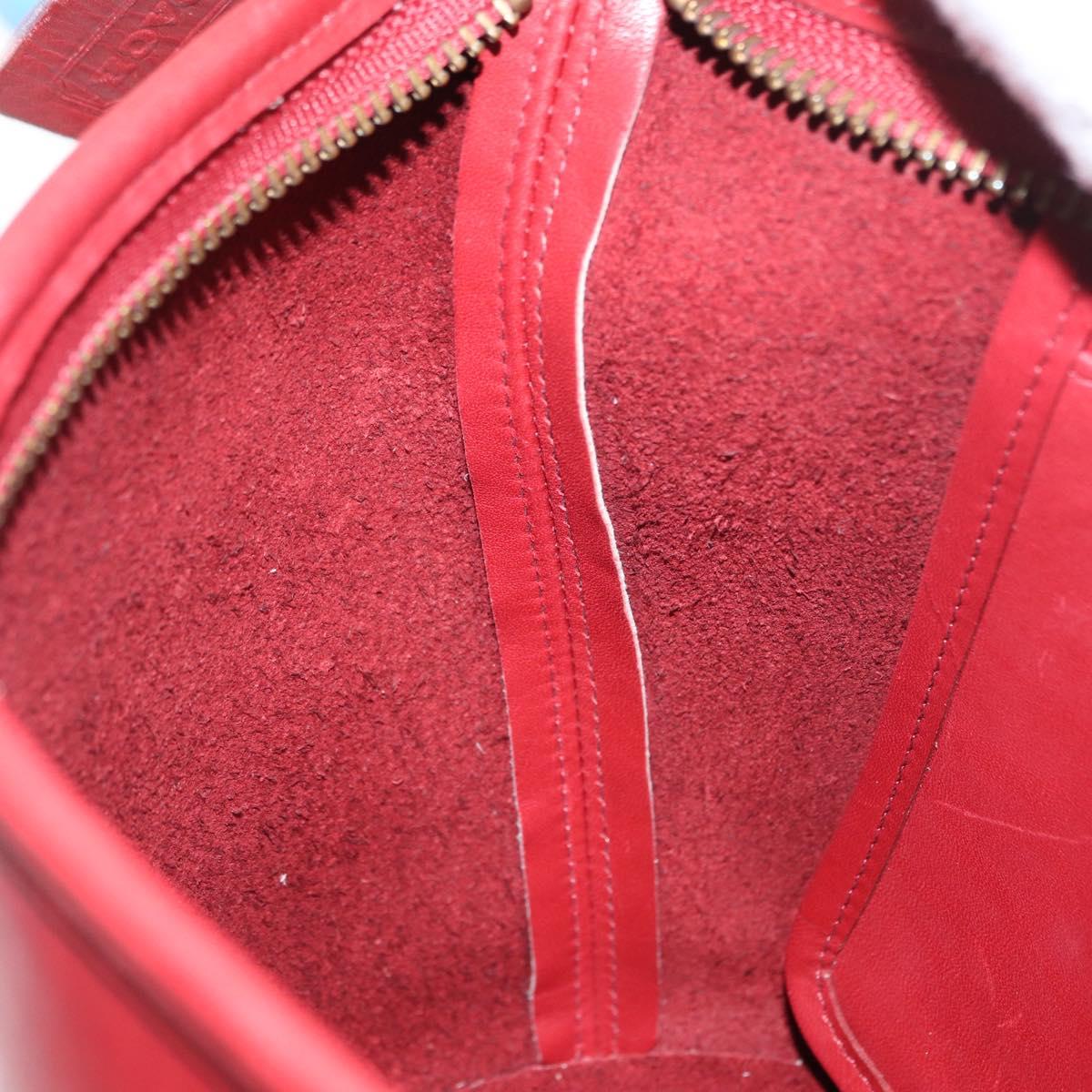 Coach Shoulder Bag Leather Red Gold Auth 162414
