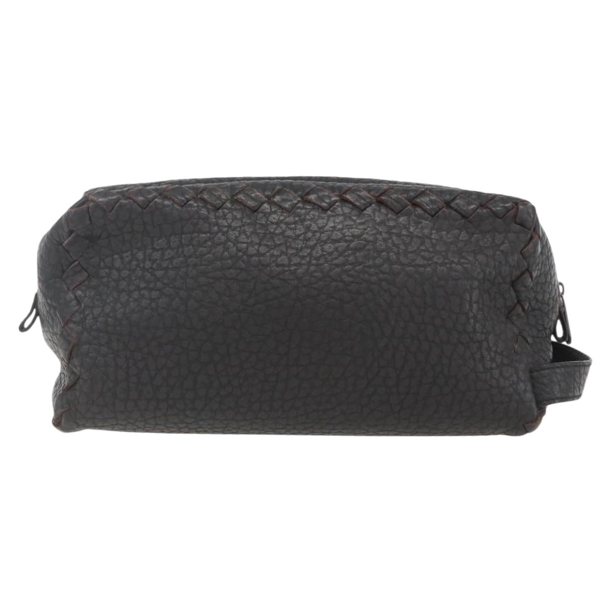 BOTTEGA VENETA Clutch Bag Leather Brown 174361 Auth 162417