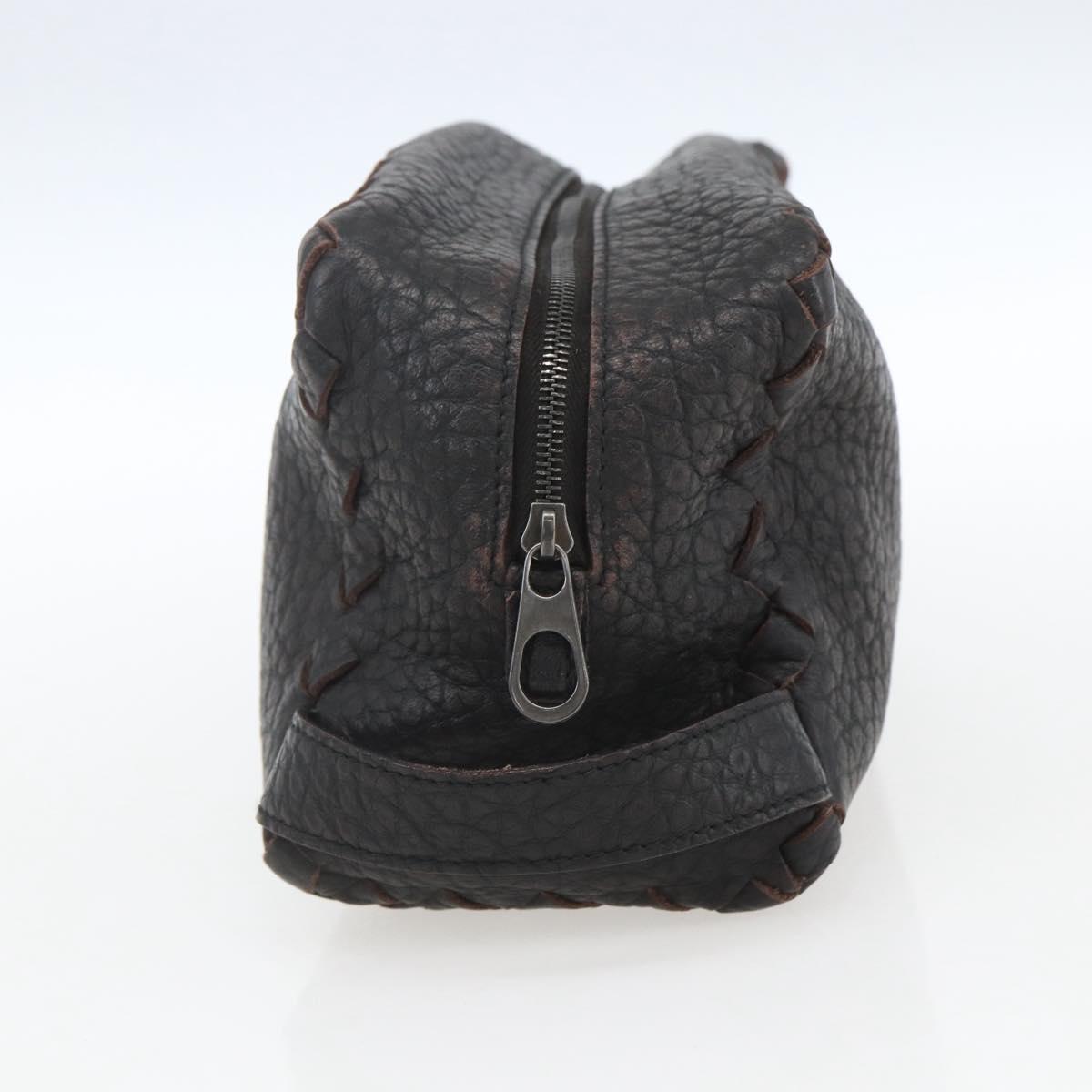 BOTTEGA VENETA Clutch Bag Leather Brown 174361 Auth 162417