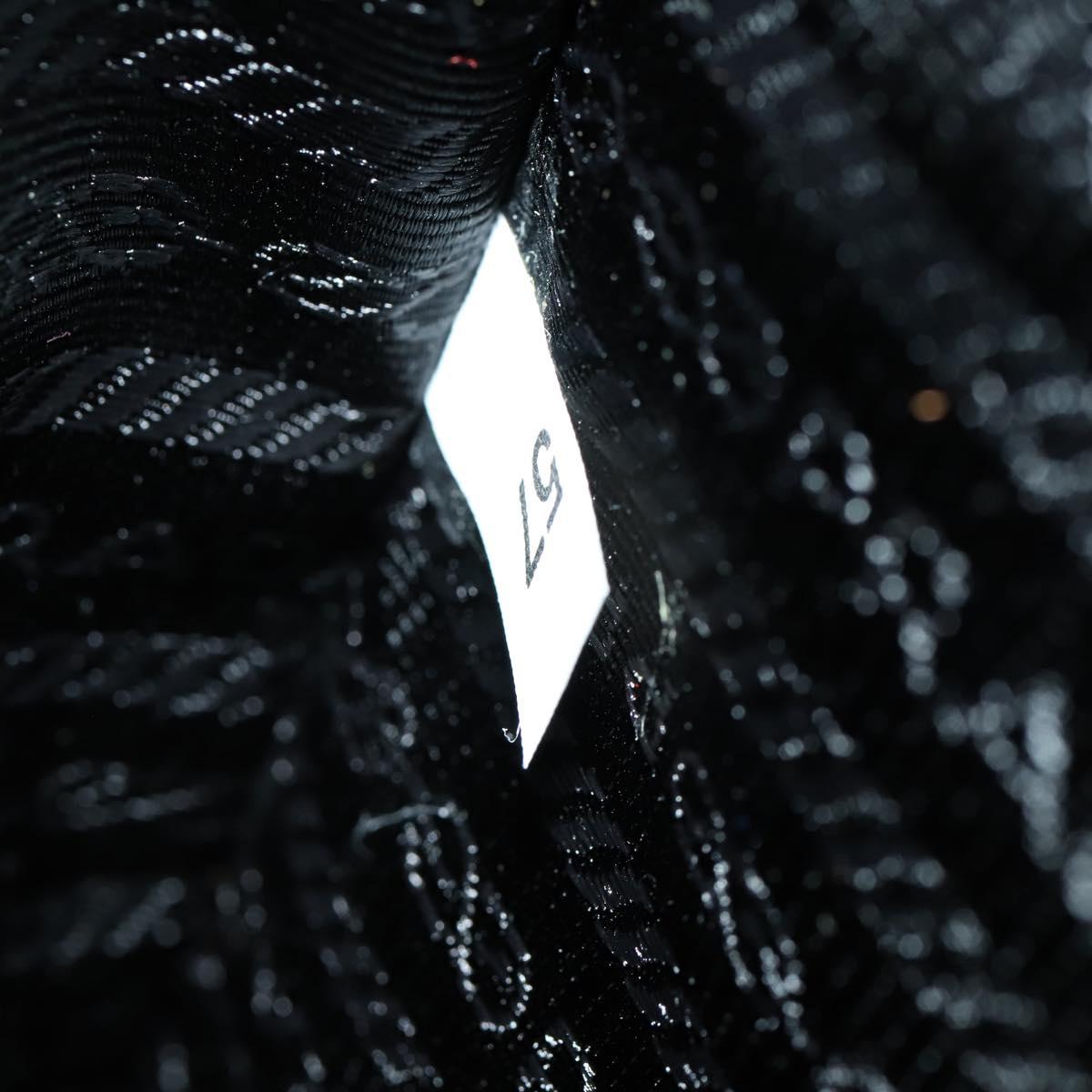 PRADA Suitcase Nylon Black Silver Auth 162425