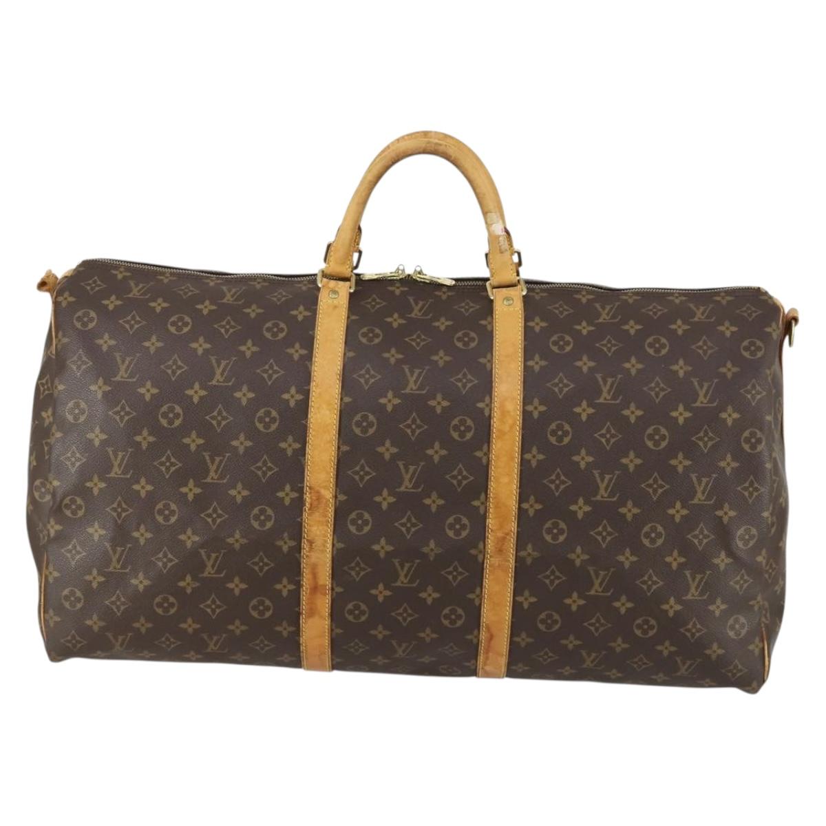 LOUIS VUITTON Monogram Keepall Bandouliere 60 Boston Bag M41412 LV Auth 162428
