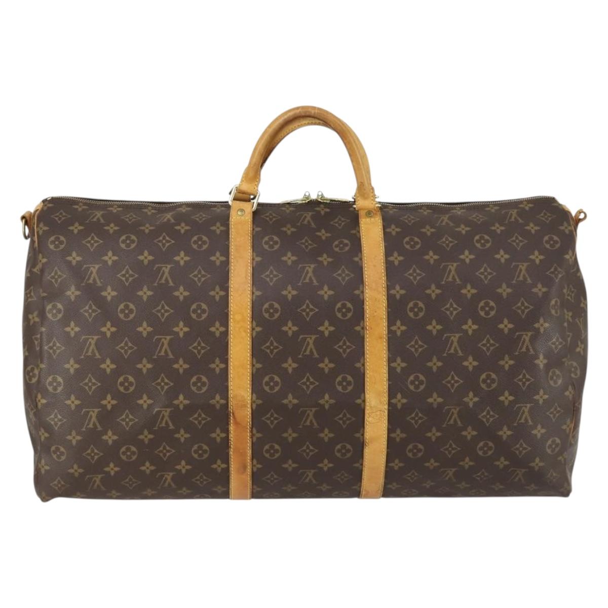 LOUIS VUITTON Monogram Keepall Bandouliere 60 Boston Bag M41412 LV Auth 162428