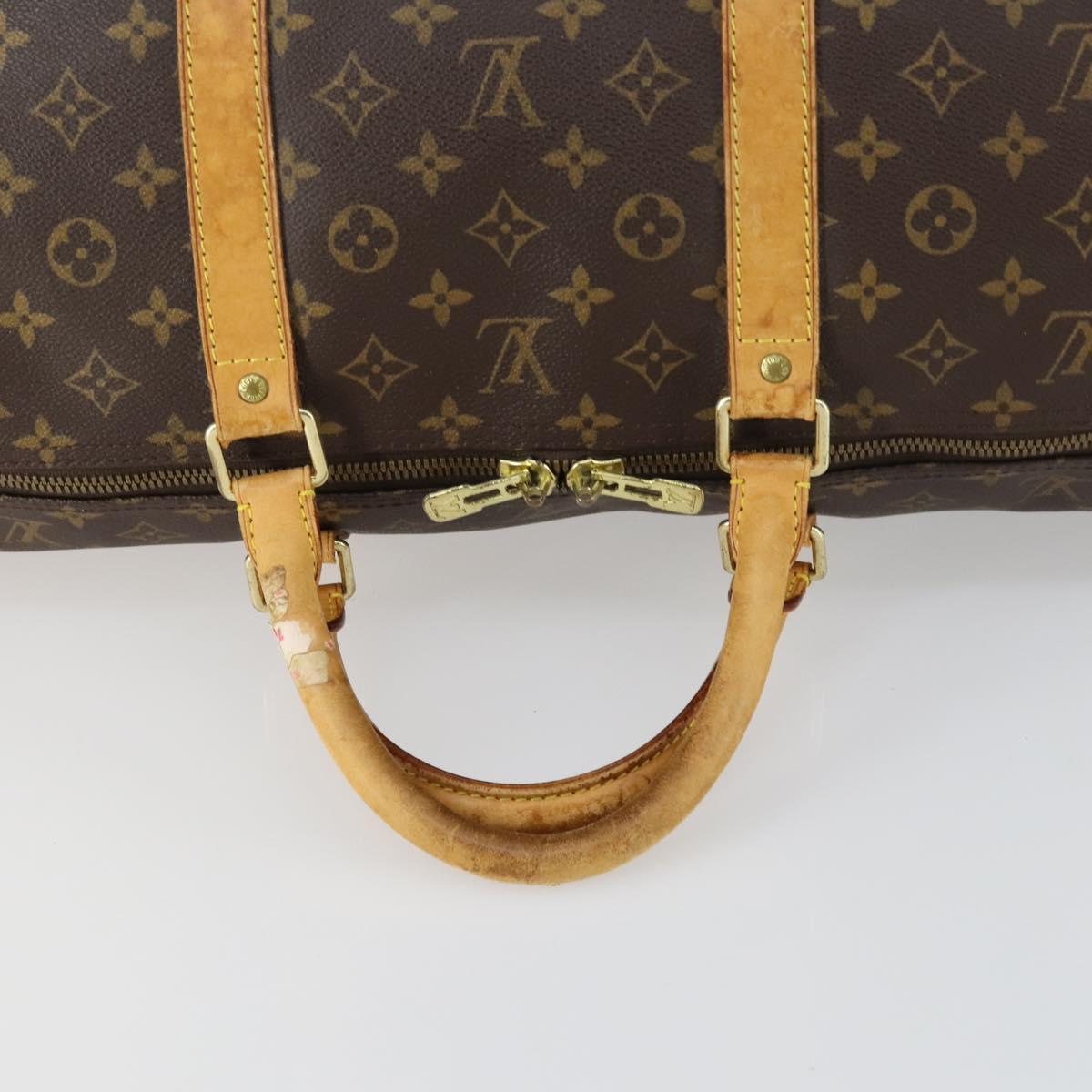 LOUIS VUITTON Monogram Keepall Bandouliere 60 Boston Bag M41412 LV Auth 162428