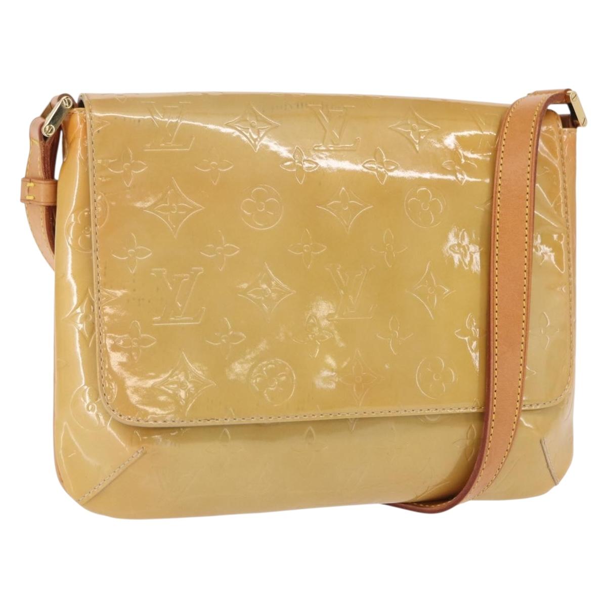 LOUIS VUITTON Monogram Vernis Thompson Street Bag Beige M91301 LV Auth 162432
