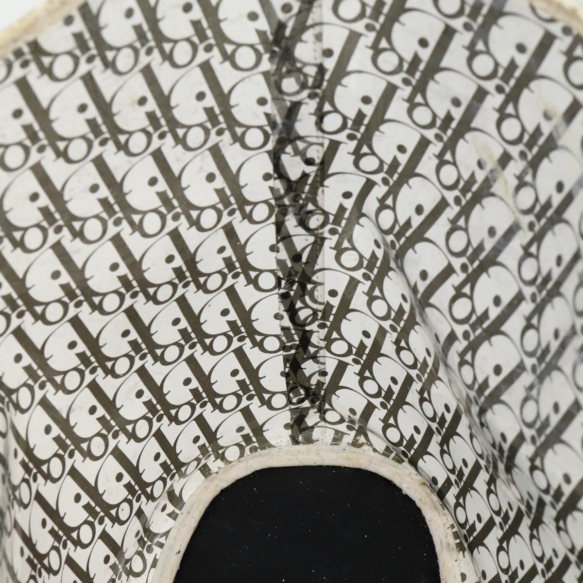 Christian Dior Trotter Canvas Hand Bag Vinyl Clear Silver Auth 162441