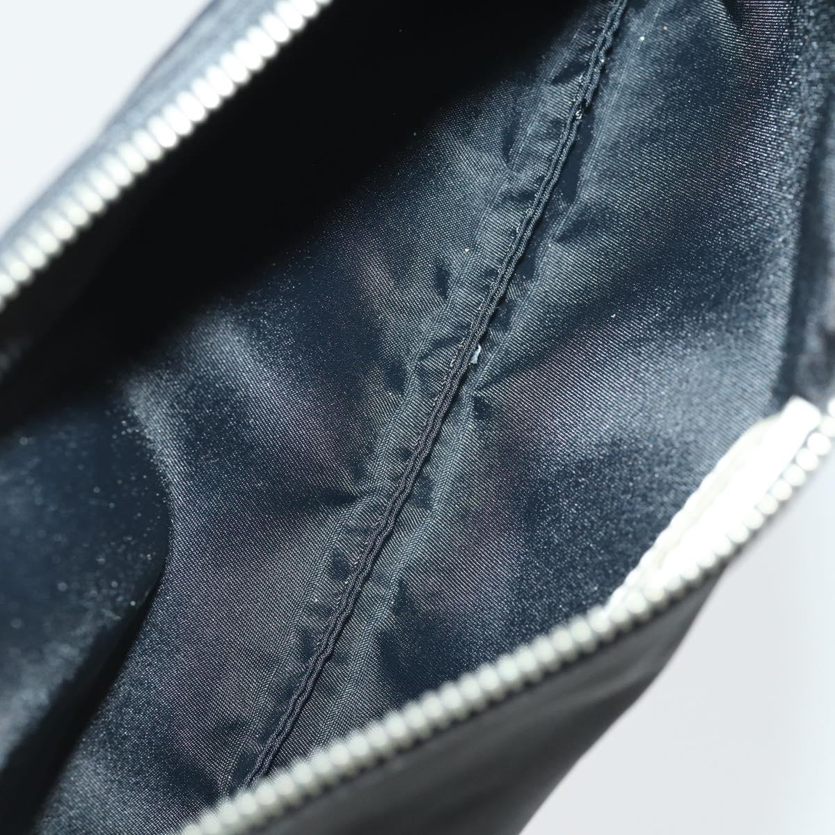 Christian Dior Trotter Canvas Hand Bag Vinyl Clear Silver Auth 162441