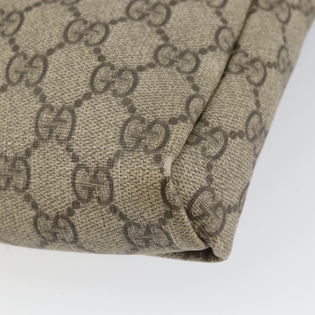 GUCCI GG Supreme Shoulder Bag PVC Beige 223666 Auth 162452
