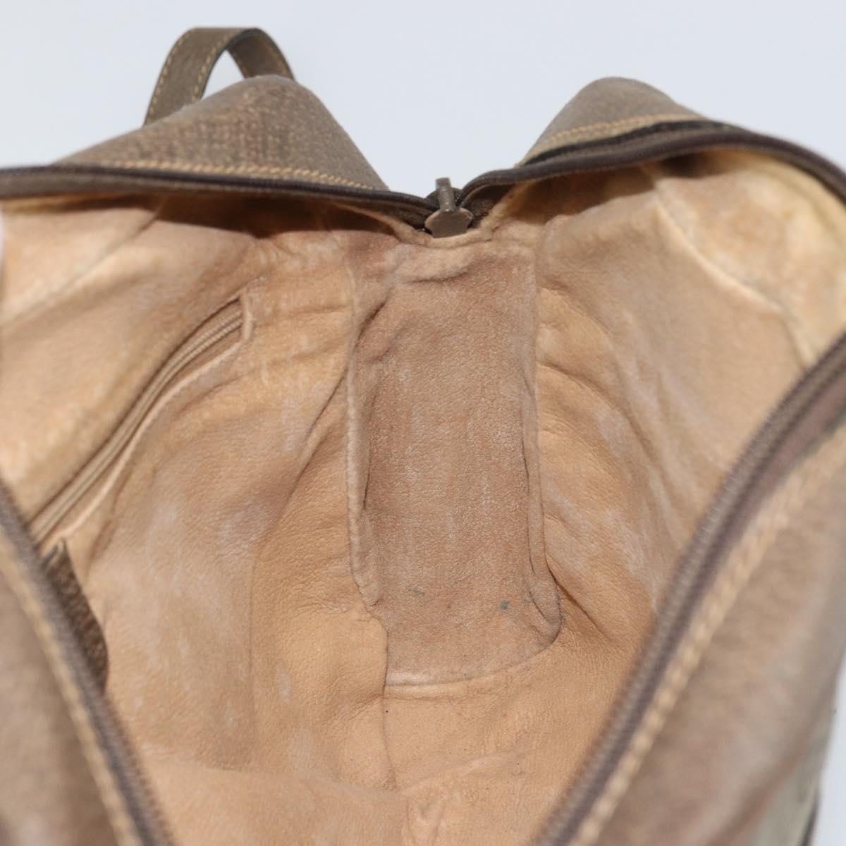 GUCCI GG Supreme Web Sherry Line Bag PVC Beige Gold 24 02 005 Auth 162455