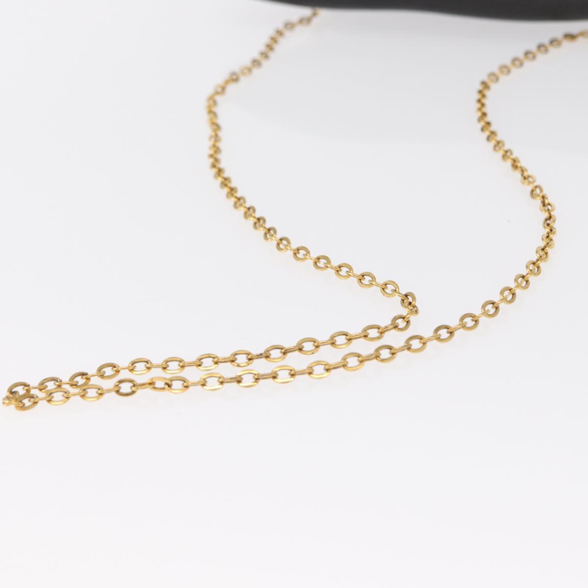 DELVAUX Chain Shoulder Bag Leather Black Gold Auth 162472