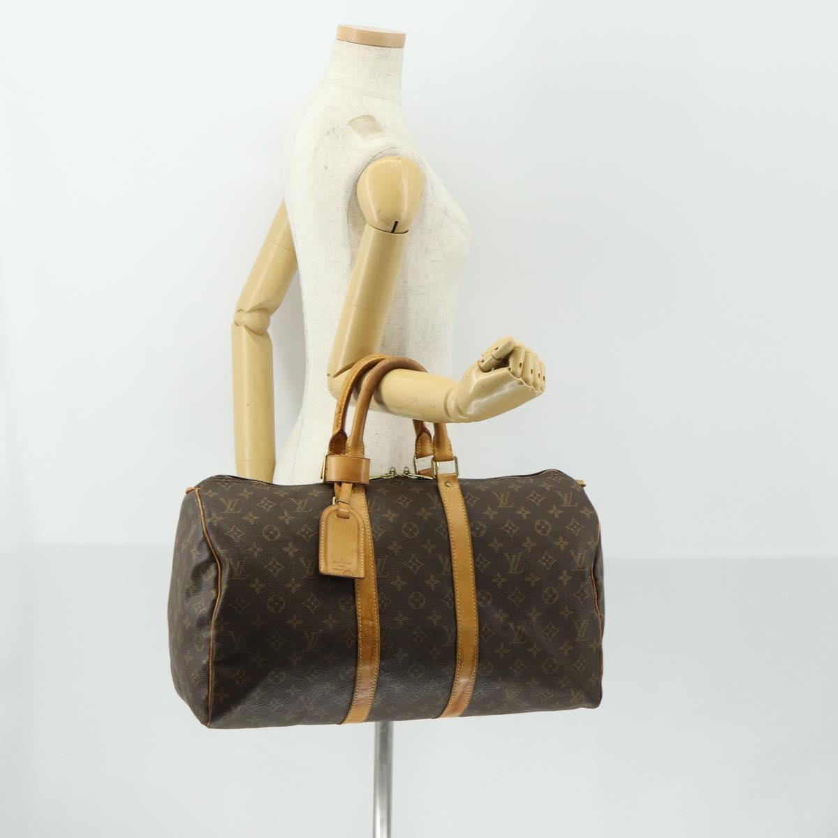 LOUIS VUITTON Monogram Keepall 45 Boston Bag M41428 LV Auth 162477