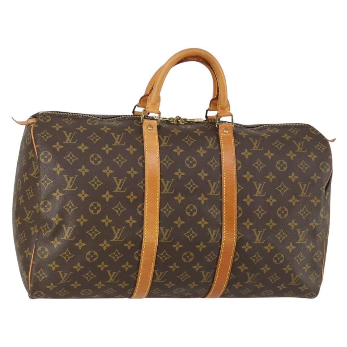 LOUIS VUITTON Monogram Keepall 50 Boston Bag M41426 LV Auth 162481