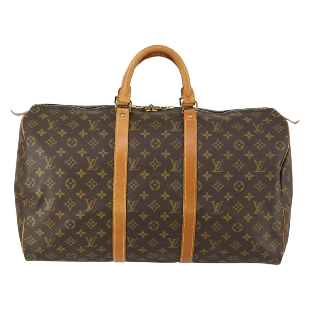 LOUIS VUITTON Monogram Keepall 50 Boston Bag M41426 LV Auth 162481