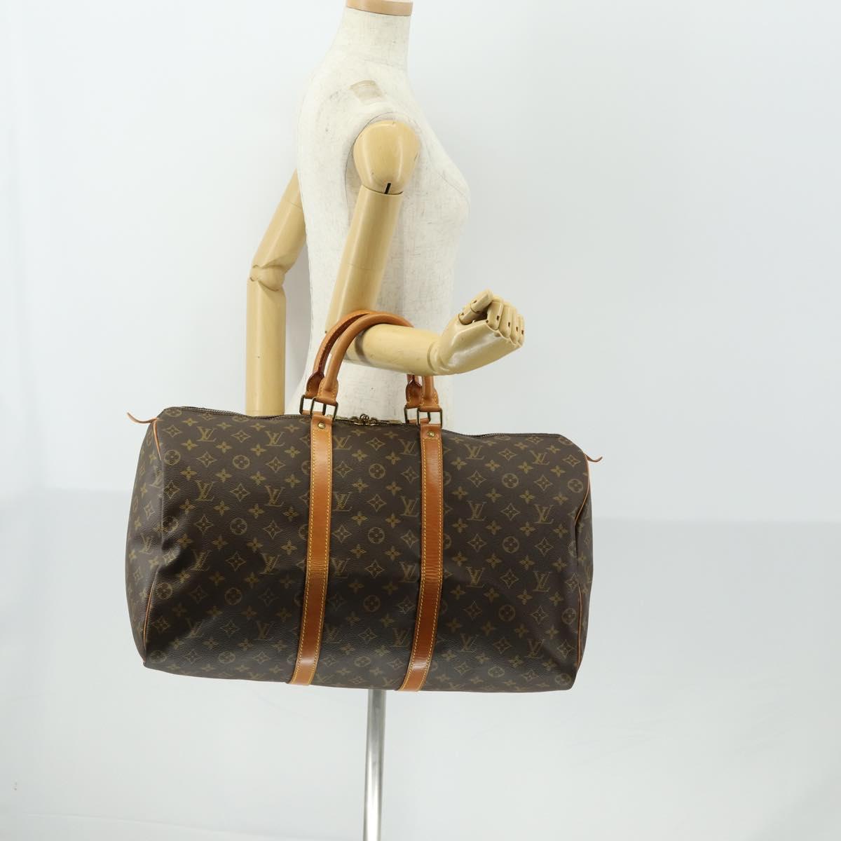 LOUIS VUITTON Monogram Keepall 50 Boston Bag M41426 LV Auth 162481