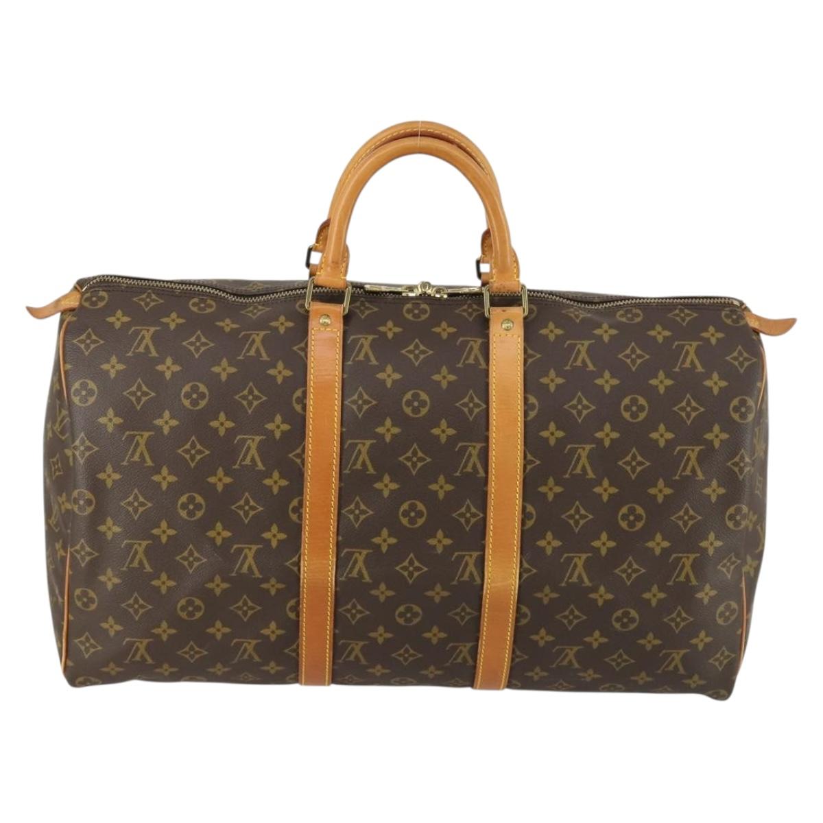 LOUIS VUITTON Monogram Keepall 50 Boston Bag M41426 LV Auth 162481
